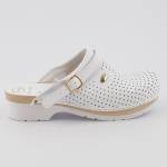 Scholl Clog super comfort 41-46 białe klapki *drewno*