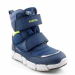 GEOX J169XC FLEXYPER 0FU50 C4502 granatowe żółte śniegowce młodzieżowe