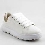 GEOX J55MRA 000BC PUFFYPOP C0588 białe kremowe półbuty młodziezowe wl25