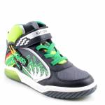 GEOX J569CA 05411 C0802 J INEC BOY czarne zielone półbuty chłopięce jz25