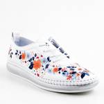 RIXA SHOES 58C3580_C MULTI białe kwiaty półbuty damskie wl26
