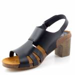 HEE 19061 CZARNE VAQUETILLA NEGRO SANDAŁY *DL*