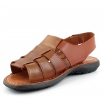 JUCARO 9078 CUERO BRĄZOWE ESPANA SANDAŁY *ML*