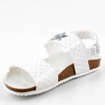 GEOX J028MA ADRIEL BIAŁE SREBRNE SANDAŁY DZIEWCZĘCE *JL*