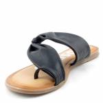 GIOSEPPO 59816-P czarne klapki damskie Black