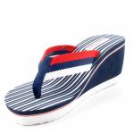 GIOSEPPO 48666-P CASIS granatowe czerwone białe klapki damskie Navy