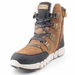 GEOX J16APA FLEXYPER brązowe czarne śniegowce dziewczęce J16APA 022FU C6175