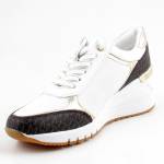 MARCO TOZZI 23723-41 19H WHITE COMBbiałe brazowe sneakersy damskie WL25