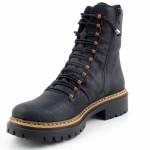 RIEKER 72653-00 czarne trzewiki damskie jz25