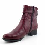 RIEKER 78656-35 bordowe botki damskie jz25
