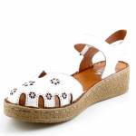 RIXA SHOES 58C2936 białe sandały damskie wl26