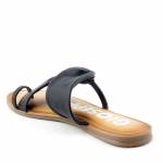GIOSEPPO 59816-P czarne klapki damskie Black