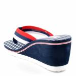 GIOSEPPO 48666-P CASIS granatowe czerwone białe klapki damskie Navy