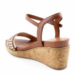 TAMARIS 28308 brązowe złote sandały damskie 1-1-28308-26 394 COGNAC/GOLD