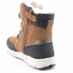 GEOX J16APA FLEXYPER brązowe czarne śniegowce dziewczęce J16APA 022FU C6175