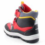GEOX B163VB FLANFIL czarne czerwone śniegowce chłopięce B163VB 05411 C0020