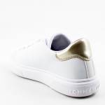 TOMMY HILFIGER T3A4-32152-1375X048 białe złote półbuty SNEAKER WHITE