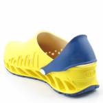 Scholl EVOFLEX żółte granatowe klapki damskie F293782297