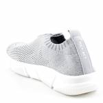 GEOX J25DLE 0007Q ARIL C1007 srebrne sneakersy młodzieżowe WL24