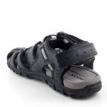 GEOX U6224B 0MEBC STRADA C9999 BLACK czarne sandały męskie zakryte