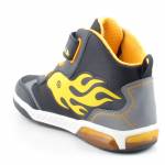 GEOX J469CA 011BC C0054 INEK czarne żółte sneakersy młodzieżowe jz24