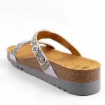 SCHOLL NEW BOGOTA WEDGE MED srebrne klapki damskie wl25 MF266071628