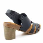 HEE 19061 CZARNE VAQUETILLA NEGRO SANDAŁY *DL*