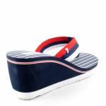 GIOSEPPO 48666-P CASIS granatowe czerwone białe klapki damskie Navy