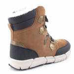 GEOX J16APA FLEXYPER brązowe czarne śniegowce dziewczęce J16APA 022FU C6175