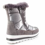 CAPRICE 26425-27 srebrne śniegowce damskie 9-9-26425-27 345 TAUPE COMB TEX