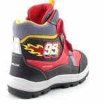 GEOX B163VB FLANFIL czarne czerwone śniegowce chłopięce B163VB 05411 C0020