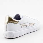 TOMMY HILFIGER T3A4-32152-1375X048 białe złote półbuty SNEAKER WHITE