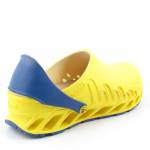 Scholl EVOFLEX żółte granatowe klapki damskie F293782297