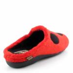 MANITU 320103-04 szare czerwone pantofledamskie