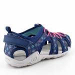 GEOX J45GRB 015CE WHINBERRY C4268 granatowe różowe sandały młodzieżowe wl24