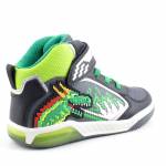 GEOX J569CA 05411 C0802 J INEC BOY czarne zielone półbuty chłopięce jz25