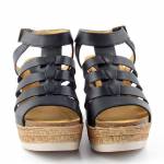 HEE 19350 CZARNE VAQUETILLA NEGRO SANDAŁY *DL*