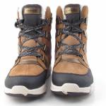 GEOX J16APA FLEXYPER brązowe czarne śniegowce dziewczęce J16APA 022FU C6175