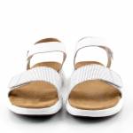 CAPRICE 28600-28 białe beżowe sandały damskie 197 WHITE COMB