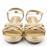 GIOSEPPO LELANT 72076-P Dark Gold złote sandały damskie wl24