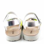 GEOX J15EAC COSTAREI zebra srebrne sandały J15EAC 004BN C0598