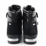CAPRICE 26424-27 czarne śniegowce damskie 9-9-26425-27 019 BLACK COMB TEX