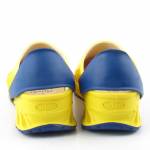 Scholl EVOFLEX żółte granatowe klapki damskie F293782297