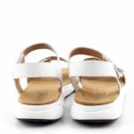 CAPRICE 28600-28 białe beżowe sandały damskie 197 WHITE COMB
