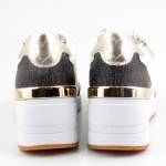 MARCO TOZZI 23723-41 19H WHITE COMBbiałe brazowe sneakersy damskie WL25