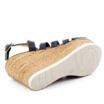 HEE 19350 CZARNE VAQUETILLA NEGRO SANDAŁY *DL*