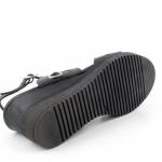 TAMARIS 28331 czarne sandały damskie na koturnie 1-1-28331-26 001 BLACK