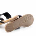 GIOSEPPO 59816-P czarne klapki damskie Black