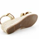GIOSEPPO LELANT 72076-P Dark Gold złote sandały damskie wl24