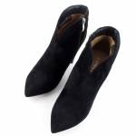CAPRICE 25316 czarne zamszowe botki damskie *DZ*